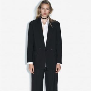 Zara | Oversized Double Breasted Blazer